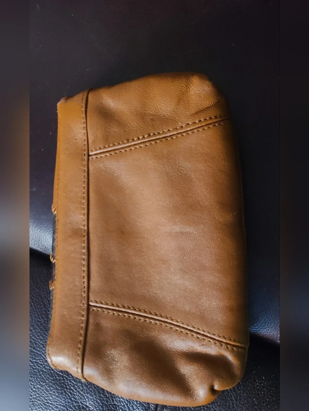 Vintage Chi by Carlos Falchi Leather Patchwork Flap Clutch Bag - Earth Tone Boho
